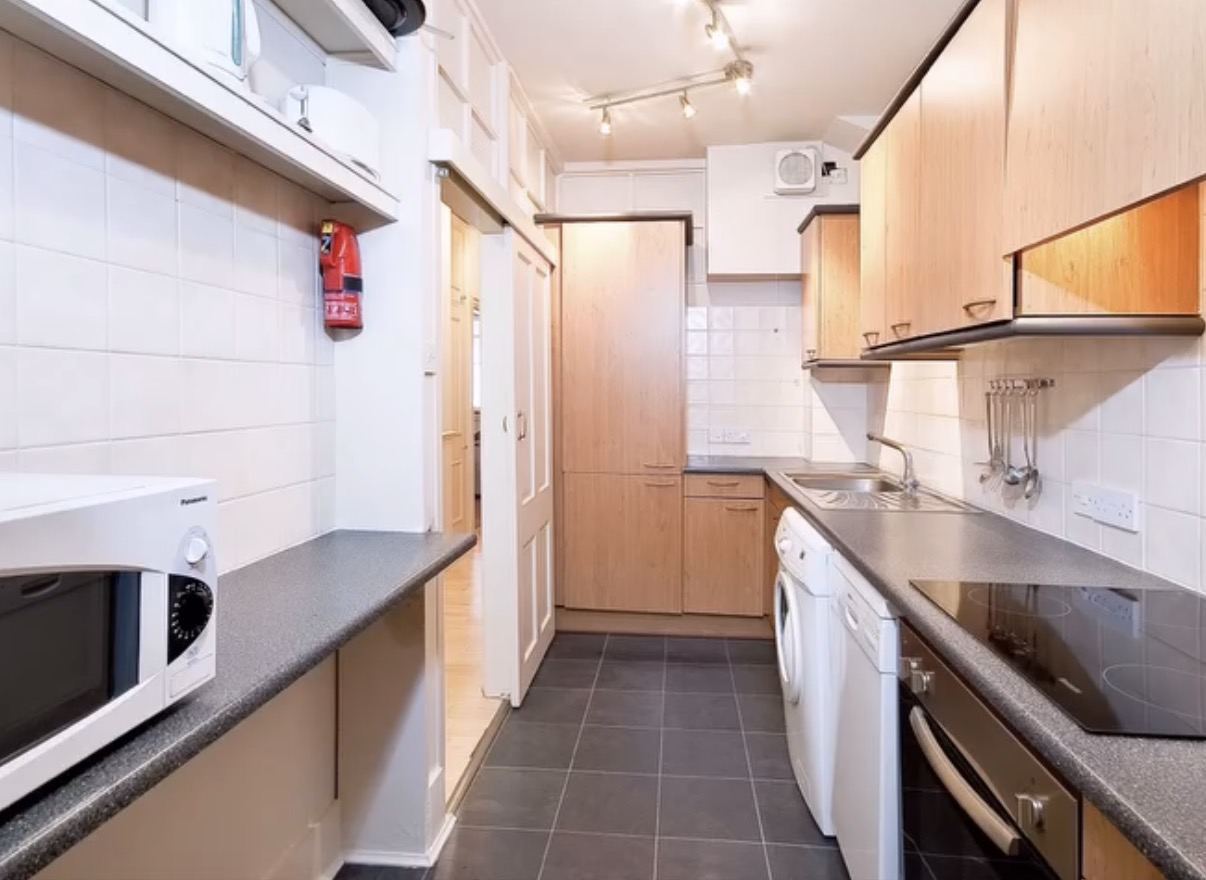 The old galley kitchen before the renovation